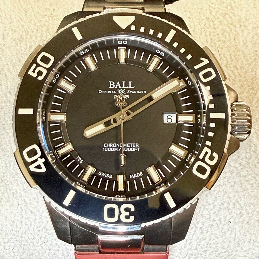 Ball Engineer II Hydrocarbon DeepQuest Date Designer Diver Mens Watch.